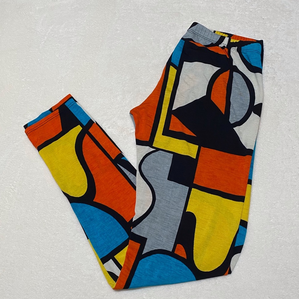 Multi-Color Block Leggings (Mid-calf)